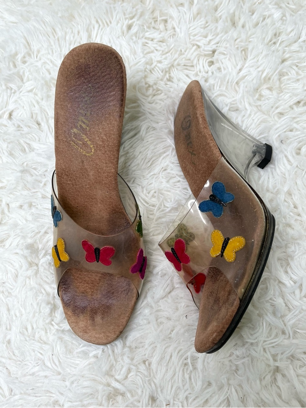 Vintage Butterfly Skinny Wedge Heels Size 5